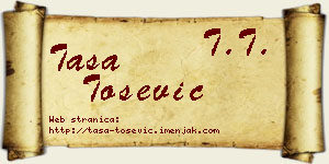 Tasa Tošević vizit kartica
